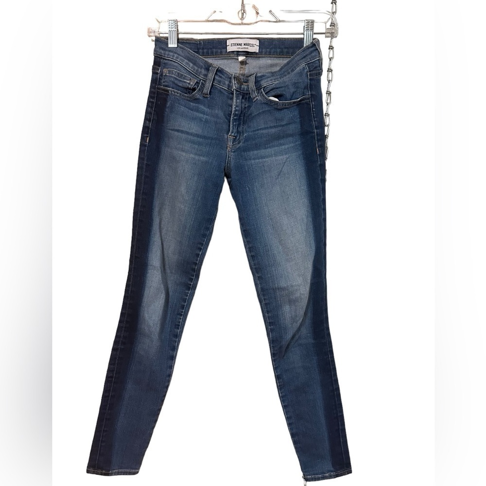 Etienne Marcel Blue Denim Skinny Jeans Two Tone‎ Wash Size 26
